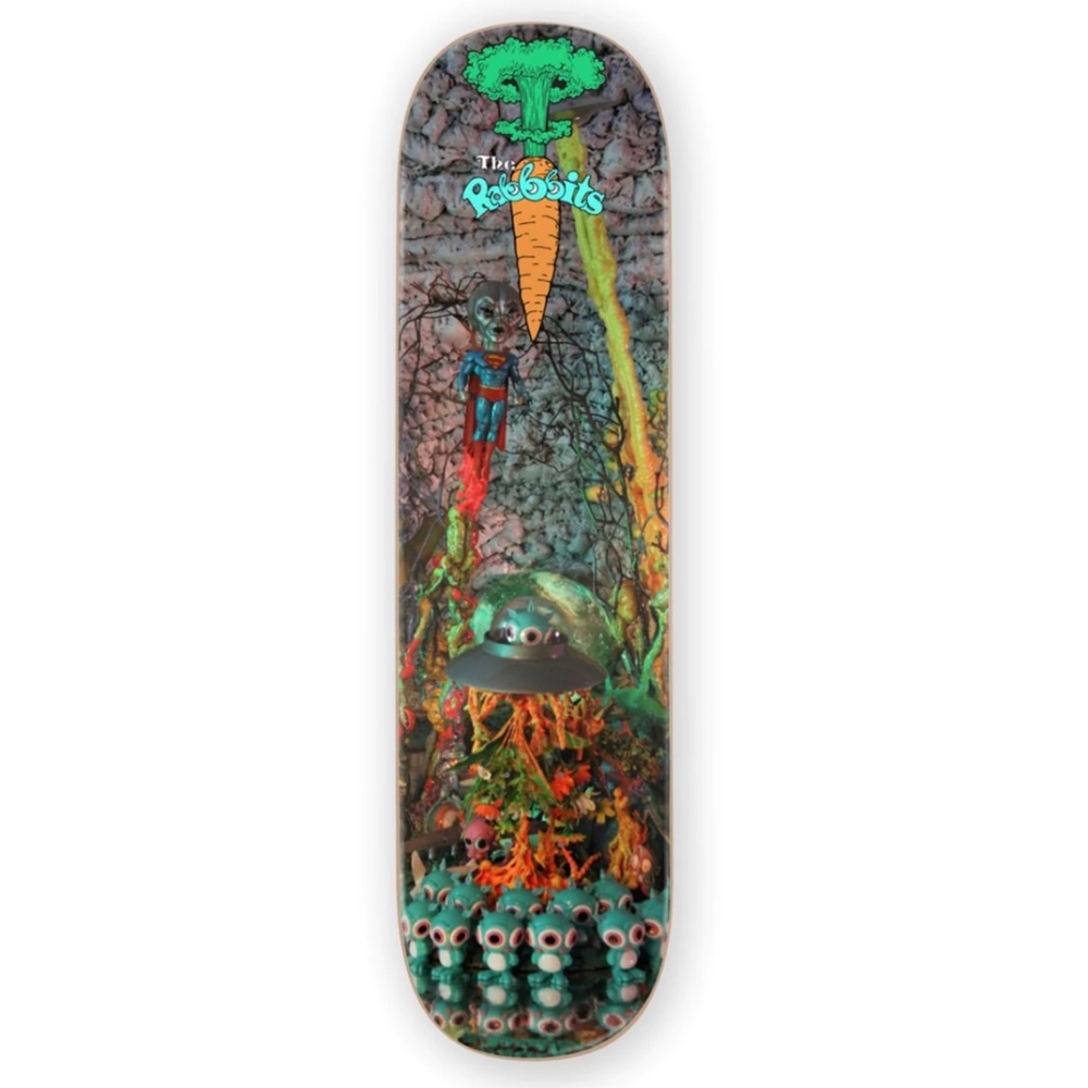 Unidentified Flying Rabbits Deck Skateboard by Ron English Limited Edition